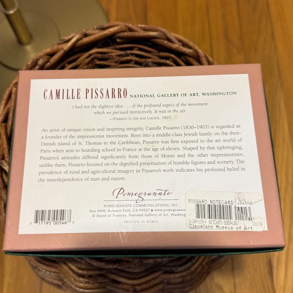 Camille Pissarro Notecards National‎ Gallery Art 20 Cards Envelopes Pomegranate